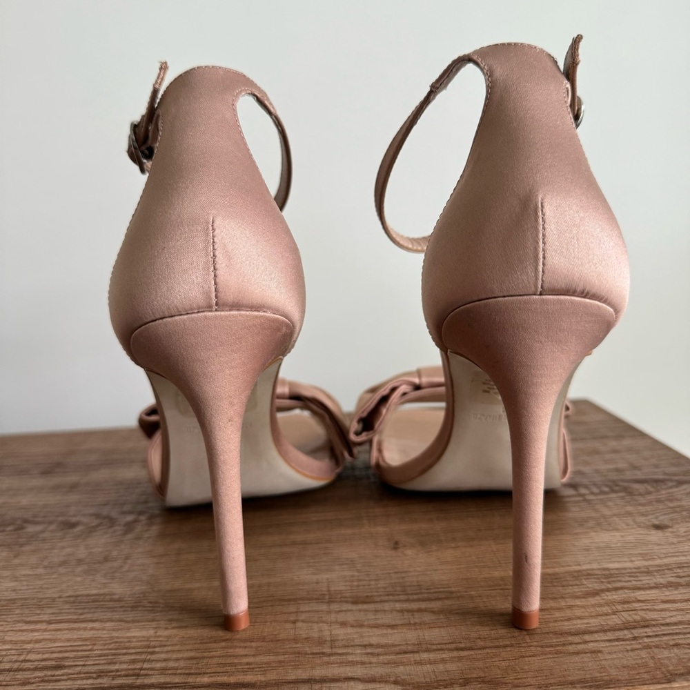 Steve Madden - Women's Trusty Heeled Sandal in Blush Satin size 9 - Picture 9 of 15